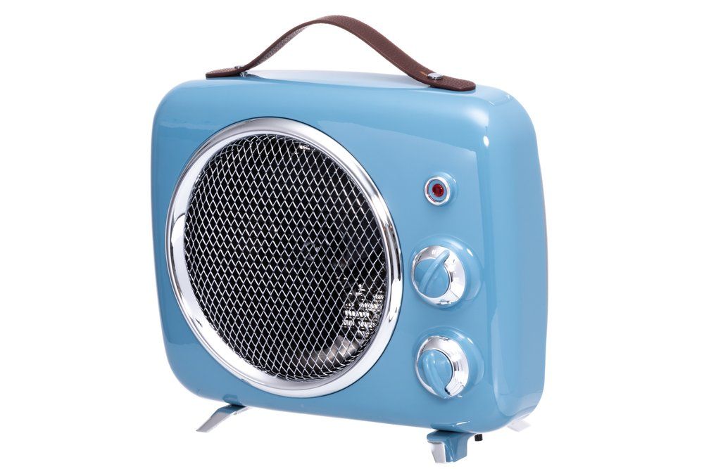 Retro style Bellus Fan Heater blue 2000W