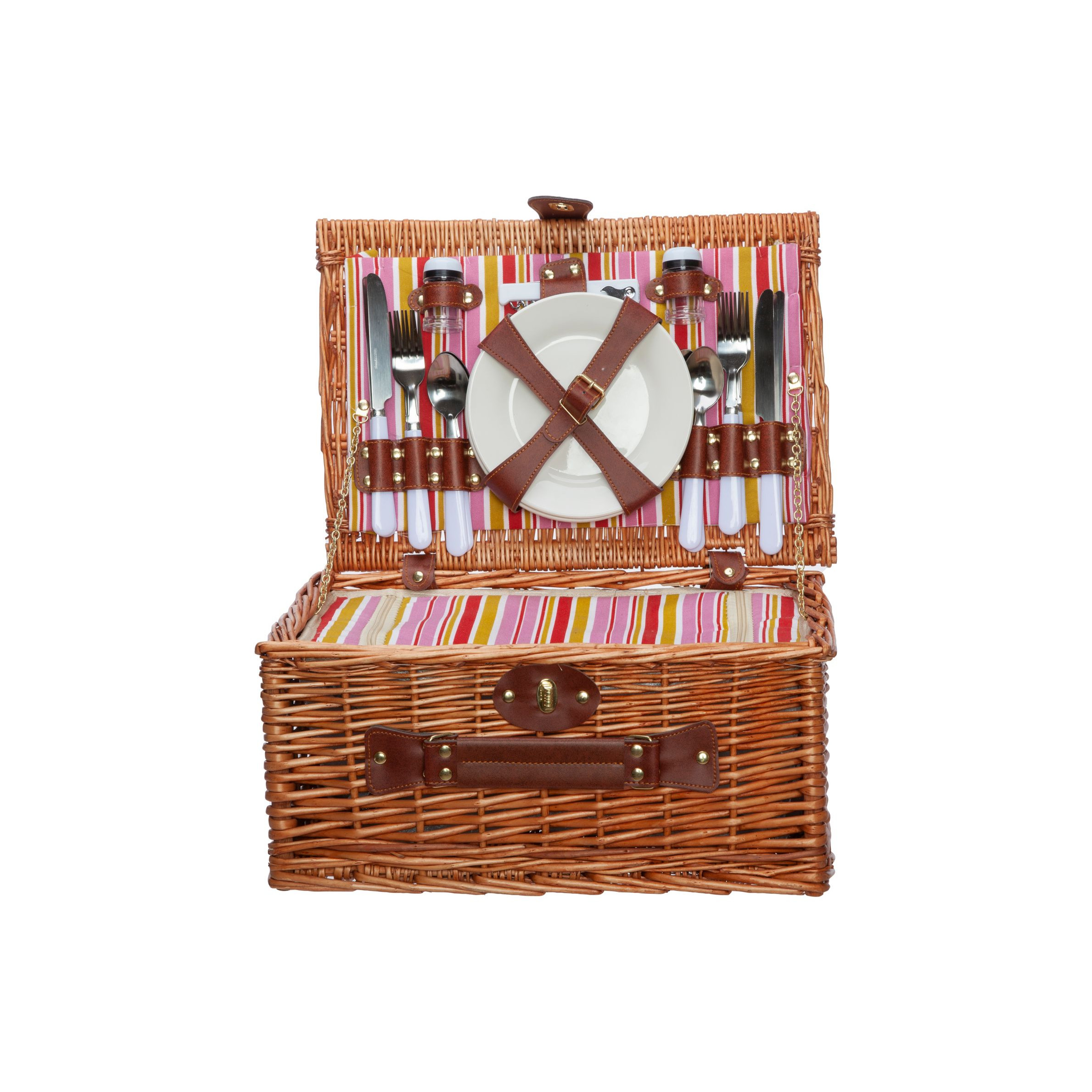 Cosy & Trendy Panier Pique-Nique 4P - Glacière, Couverts, Assiettes, Verres À Vin, Tire-Bouchon, Salière