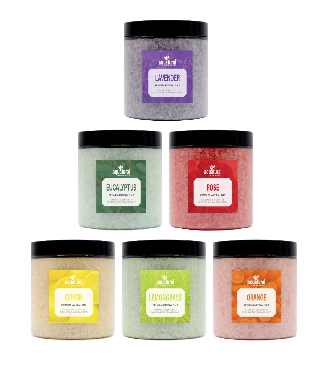 Aquatural Set Classique Cristaux d'Arôme pour Spa, Jacuzzi et Bain 6 x 350 g