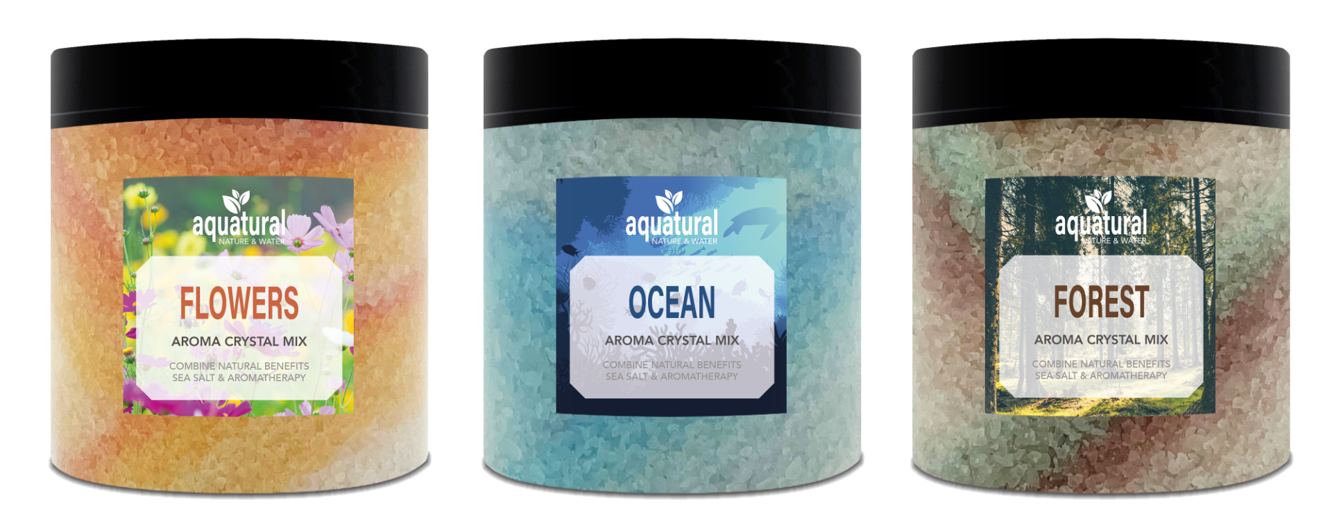 Aquatural Set Natuur aroma crystals 3 x 350 gram