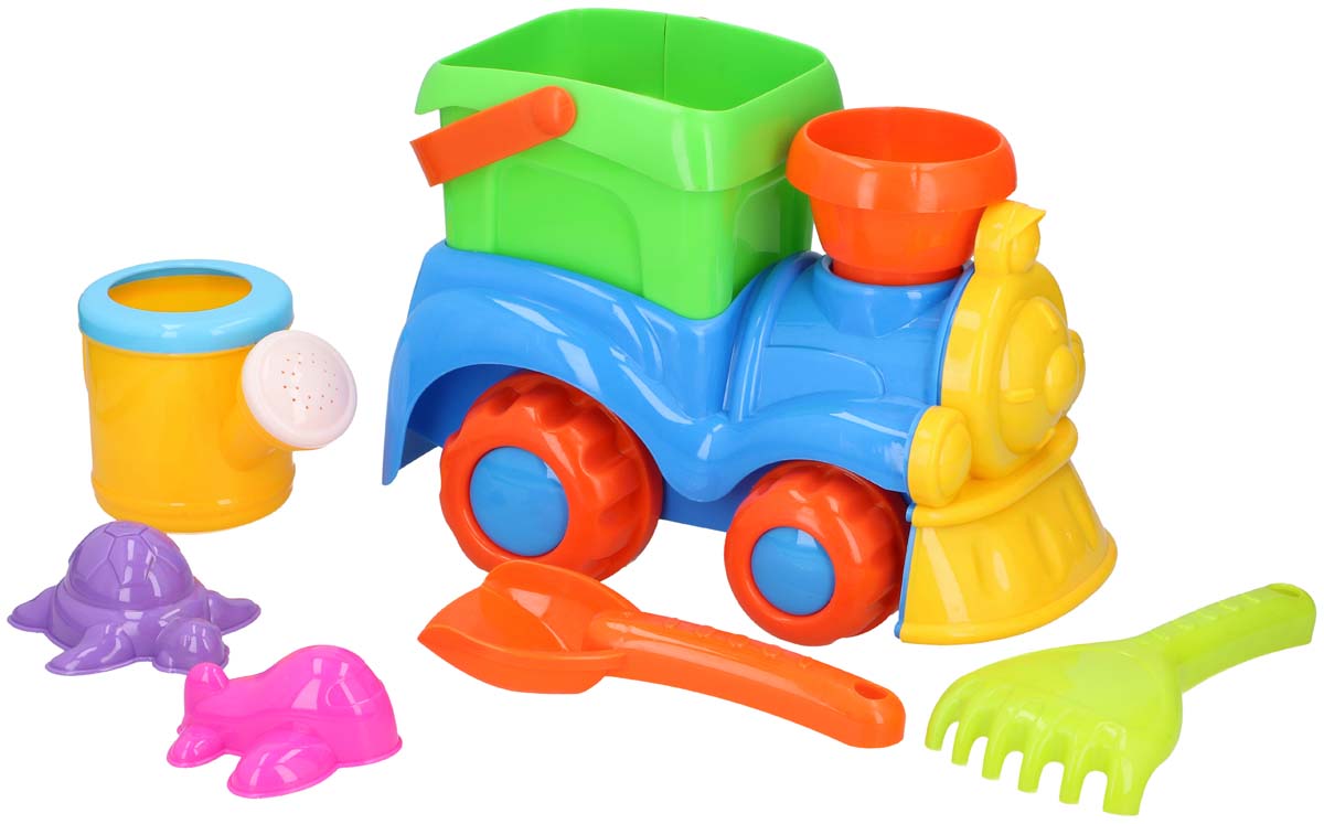 Eddy Toys Set de Jeu de Plage avec Train (8 pcs)