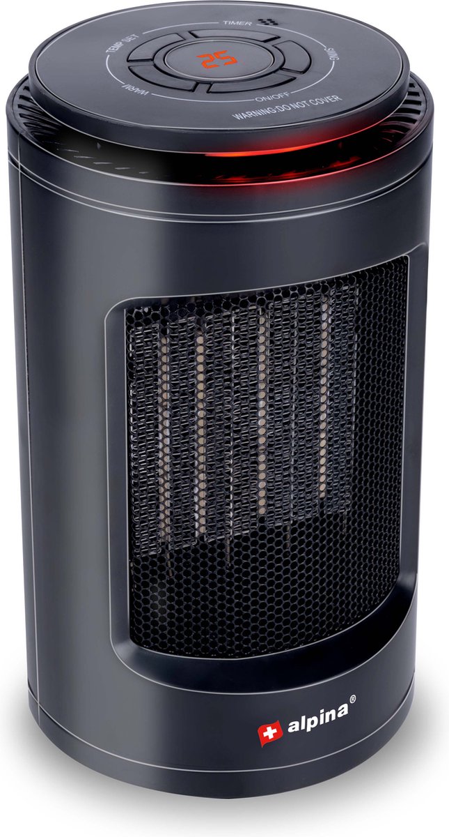 Alpina Chauffage Électrique à Ventilateur - compact et portable - air chaud et froid - minuterie - thermostat numérique