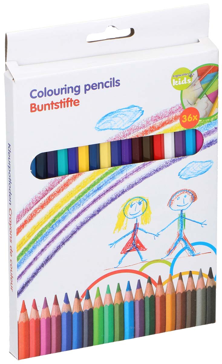 Crayons de couleur 36 pcs - Dessin pour enfants et adultes