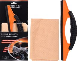 Kit de nettoyage de voiture - y compris grattoir à vitre et chamoisine