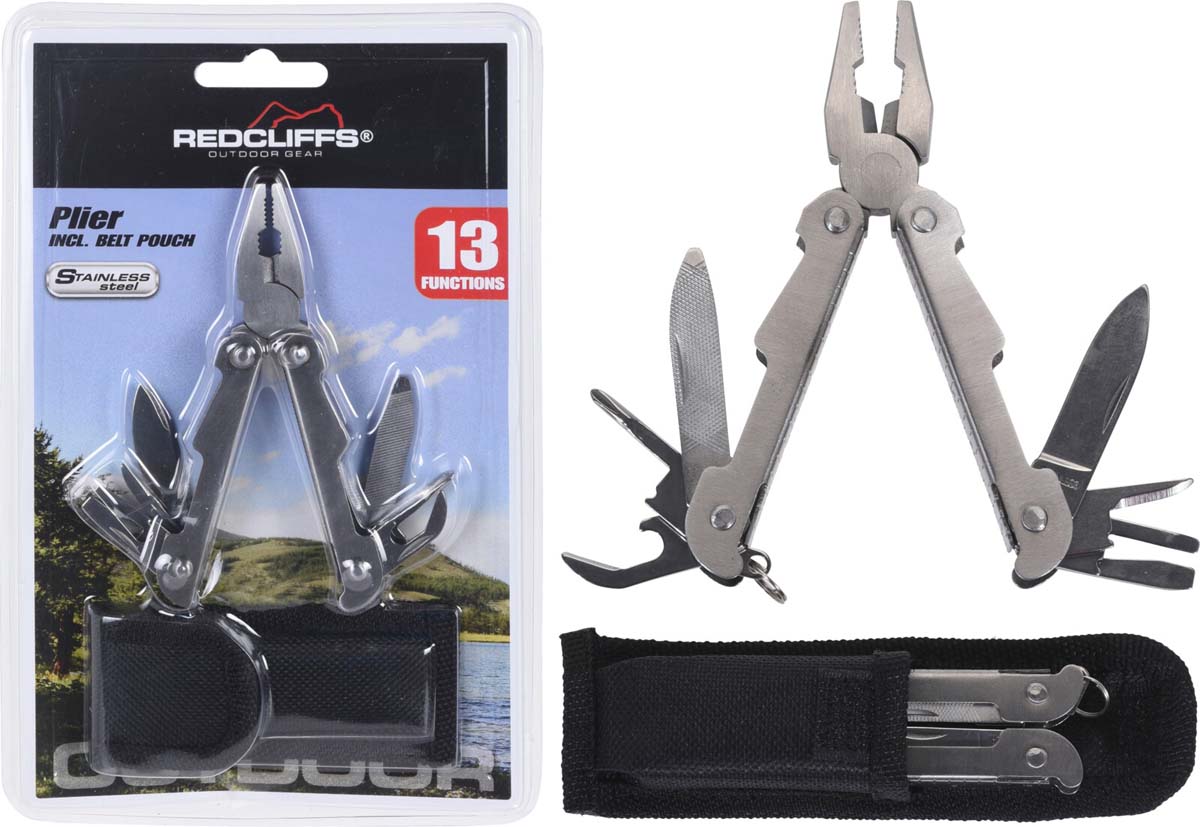 Redcliffs Pince multi-outils petite - 13 Fonctions - Acier Inoxydable