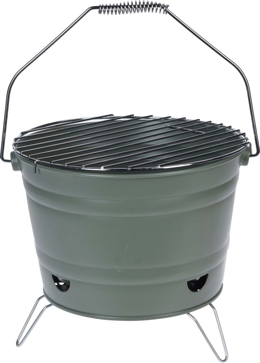 Seau de Table pour Barbecue avec Grille Ø 27 cm (vert)