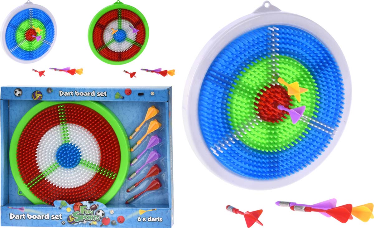 Jeu de fléchettes de 23,5 cm de diamètre avec 6 fléchettes