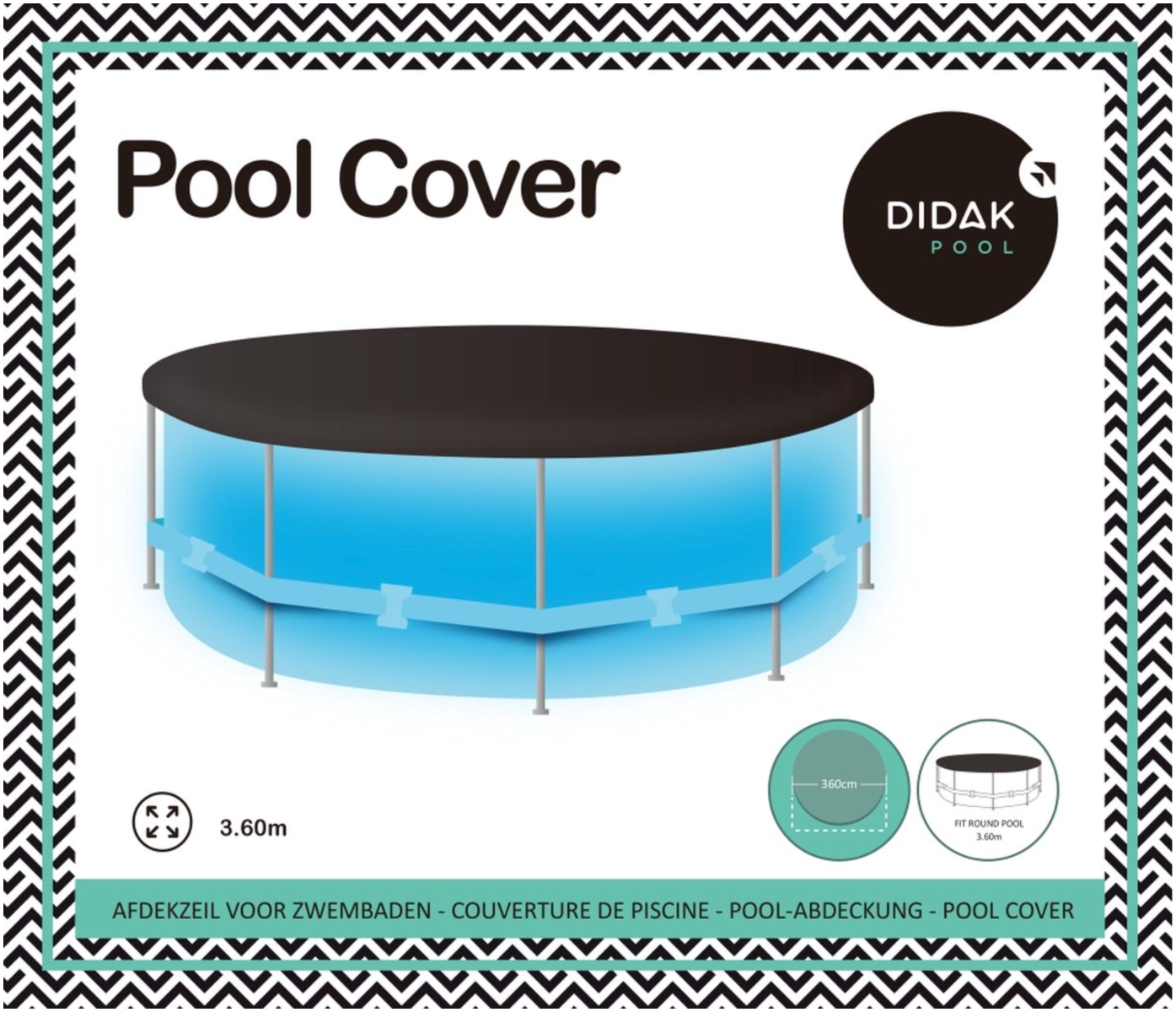 Didak Bâche de Couverture Piscine Ronde 360 cm