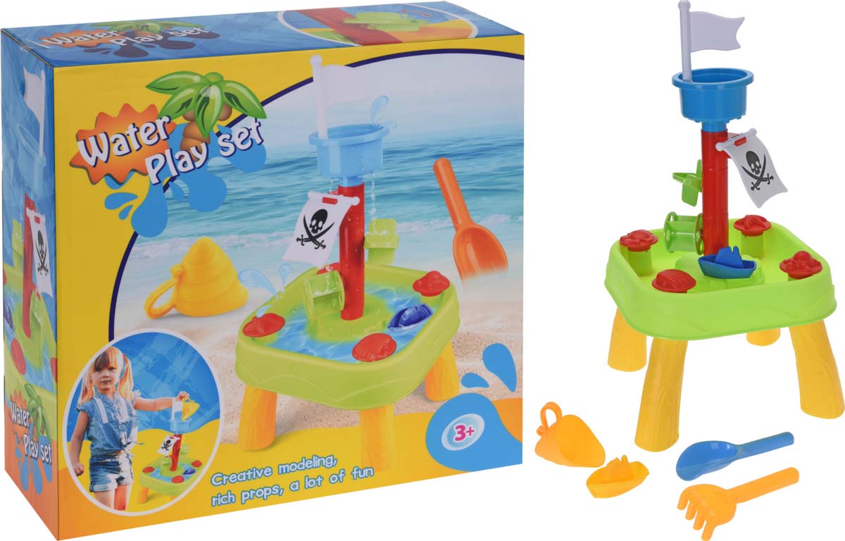 Table de jeux d'eau Pirate - Table de sable et d'eau 20 pièces
