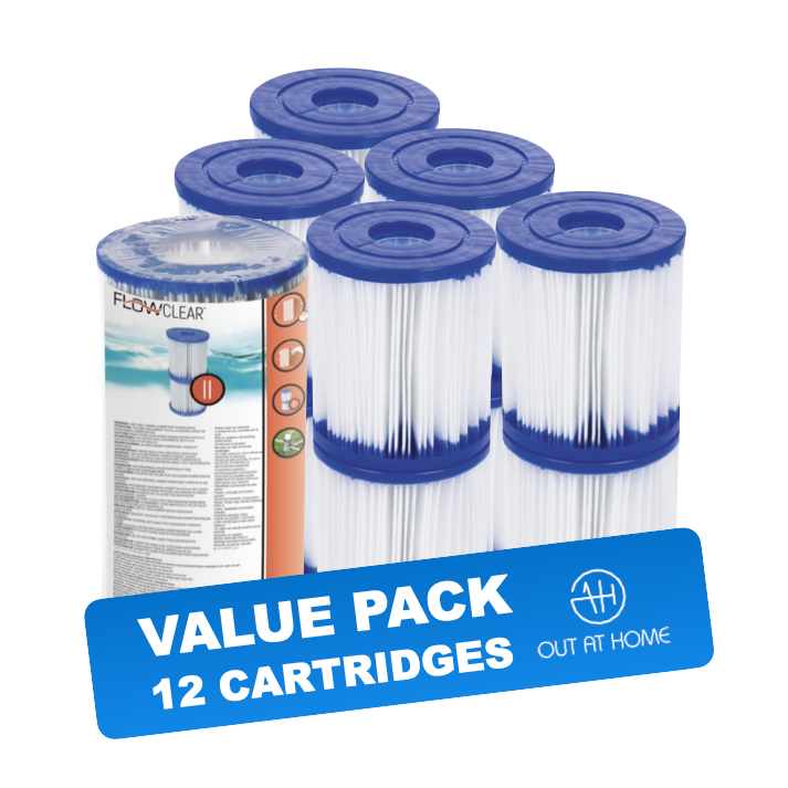 Bestway Flowclear PACK VALEUR 12 pc. Cartouche Filtrante Type II