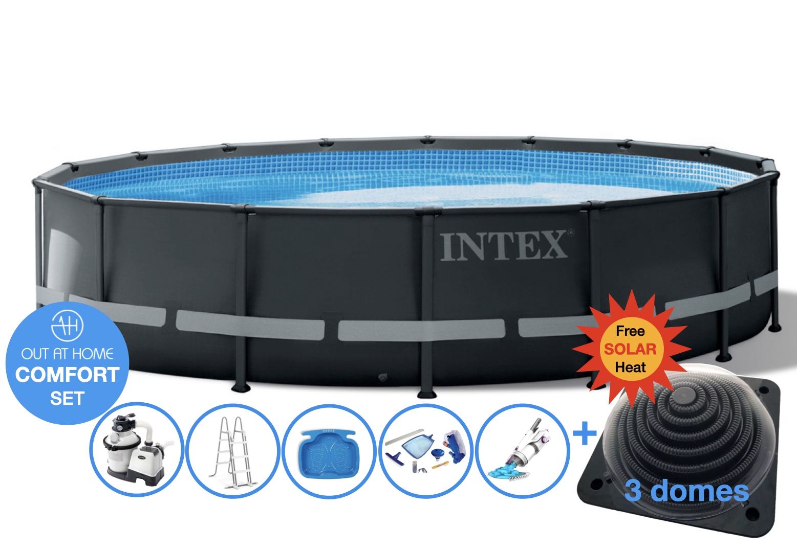 Ø 488 x 122 cm Intex Ultra XTR Frame COMFORT zwembad set – rond