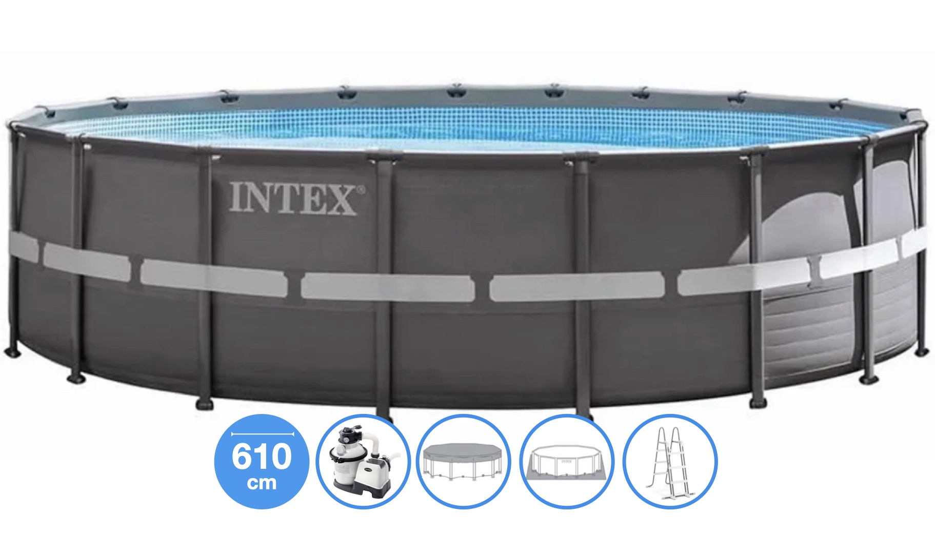 Ø 610 x 122 cm Intex Ultra XTR Frame Kit Piscine Ronde
