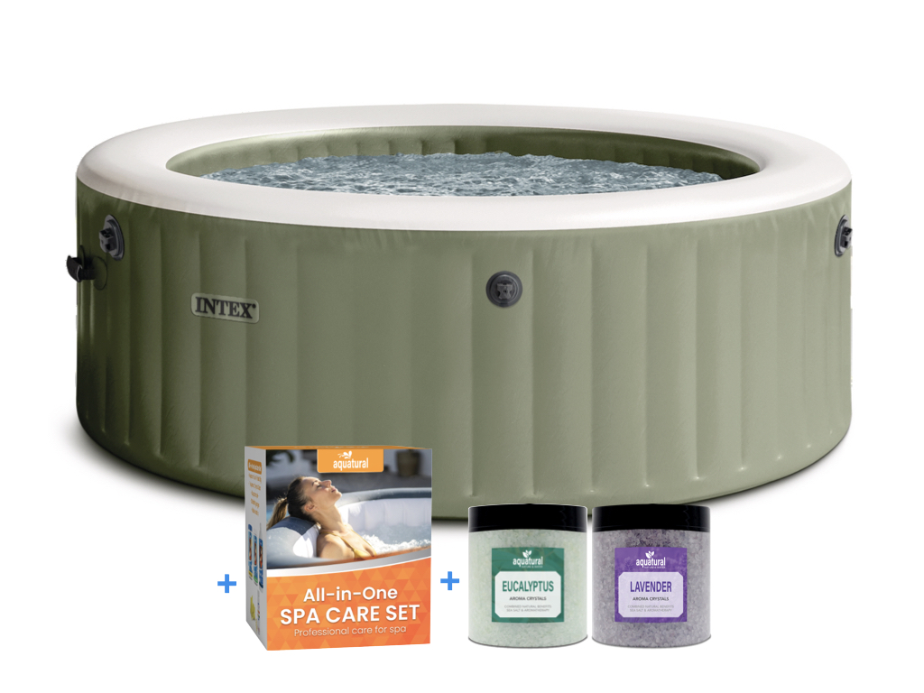 Intex PREMIUM PureSpa Bubble Massage + Aquatural Care Set - 4 personnes