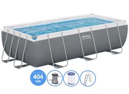 404 x 201 x 100 cm Bestway Power Steel Ensemble Piscine Rectangulaire