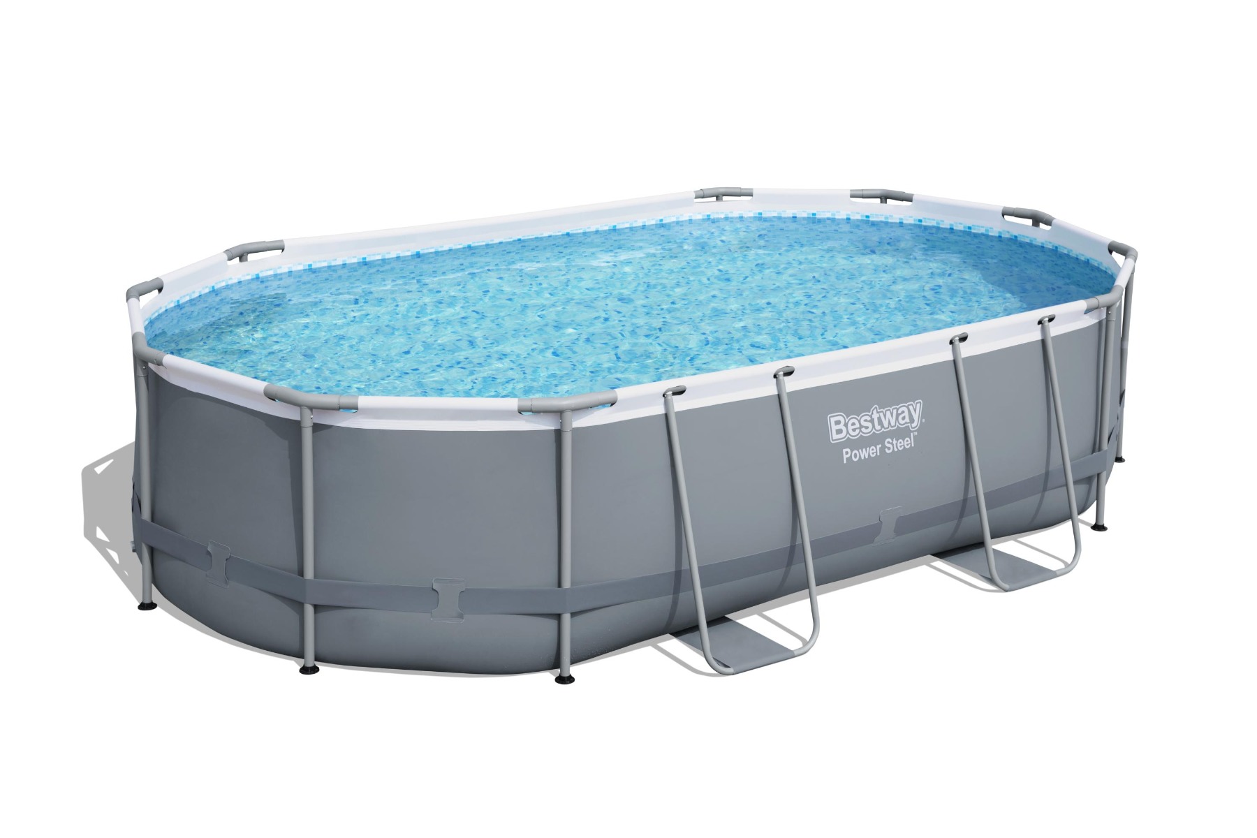 488 x 305 x 107 cm Bestway Power Steel Kit Piscine Ovale