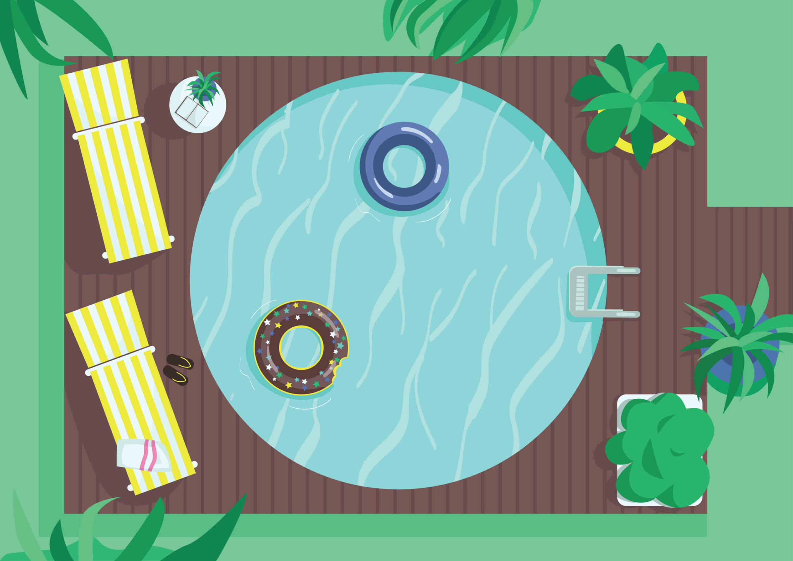 Idée Escalier Original pour Piscine Hors Sol